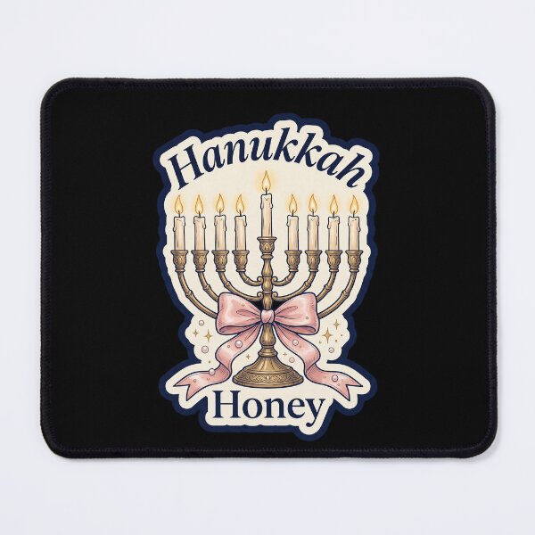 Item preview, Hanukkah Honey — Coquette Gold Menorah and Bow designed and sold by TheCalmEdit.