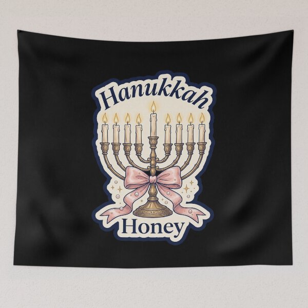 Item preview, Hanukkah Honey — Coquette Gold Menorah and Bow designed and sold by TheCalmEdit.