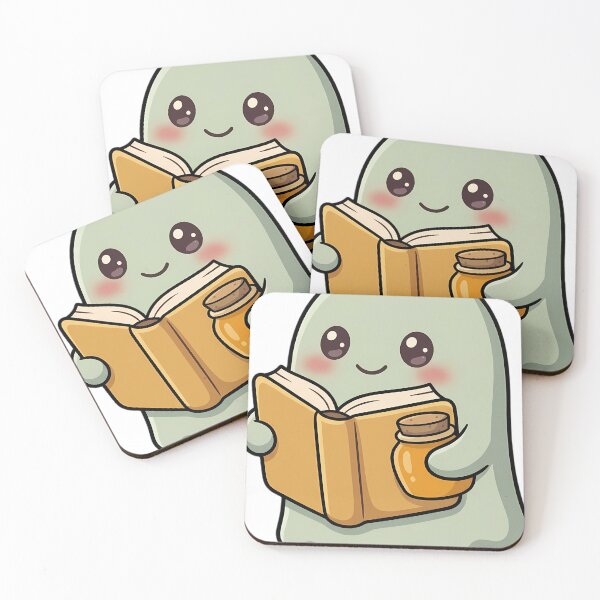 Item preview, Cute Soft Sage Ghost Reading a Cozy Baking Book with a Honey Jar designed and sold by pumsquare.