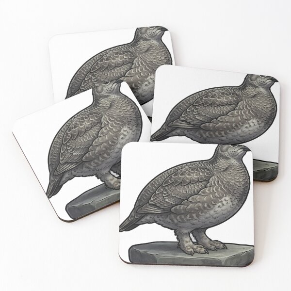 Item preview, Mystic Outlands — Ptarmigan on a Low Carved Stone Slab designed and sold by IllumeInk.