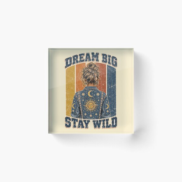 Item preview, Dream Big Stay Wild Boho Celestial Denim designed and sold by Yellowriversss.