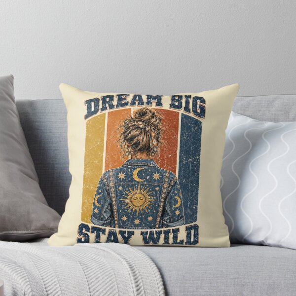 Item preview, Dream Big Stay Wild Boho Celestial Denim designed and sold by Yellowriversss.