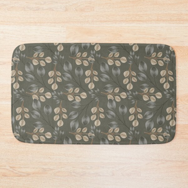 Item preview, Botanical Foliage Dusty Olive Gray Seamless Pattern Art designed and sold by ​Jyoti Digital Artist.