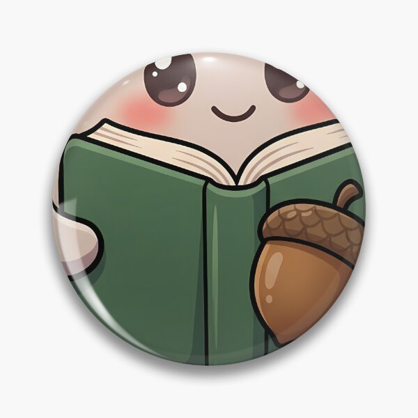 Item preview, Cute Soft Cocoa Ghost Reading a Woodland Tale with a Big Acorn designed and sold by pumsquare.