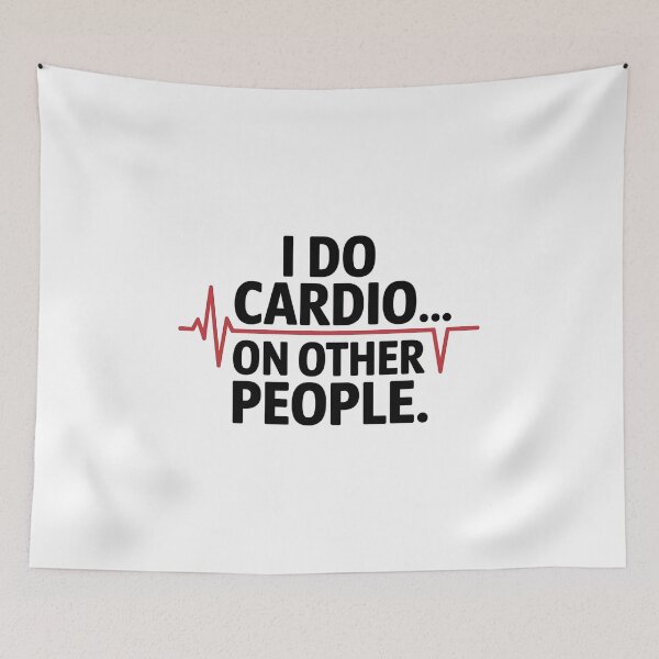 Item preview, I Do Cardio...On Other People – Funny Cardiac Rehab Nurse & Nursing Humor Design designed and sold by CuteDesignables.