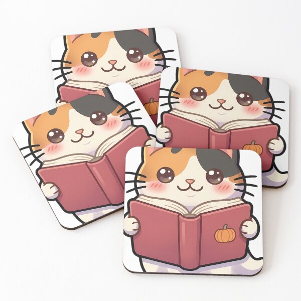 Item preview, Cute Ghost Calico Cat Reading a Red Storybook designed and sold by pumsquare.