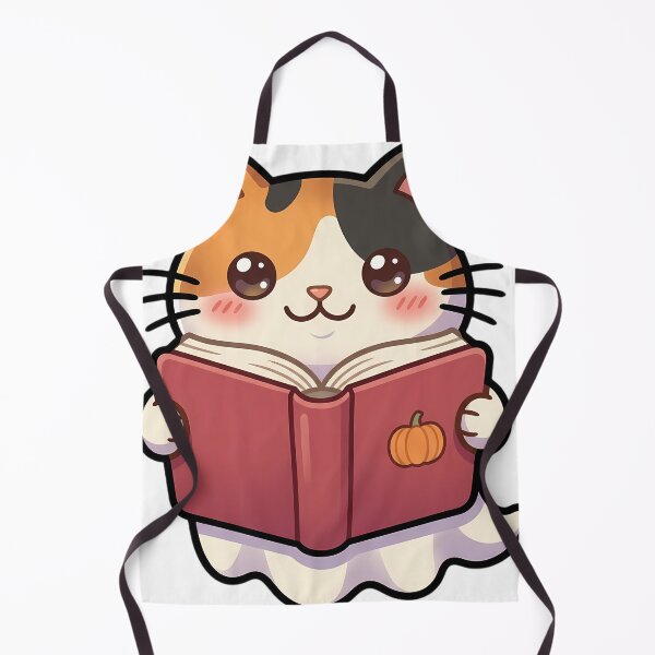 Item preview, Cute Ghost Calico Cat Reading a Red Storybook designed and sold by pumsquare.