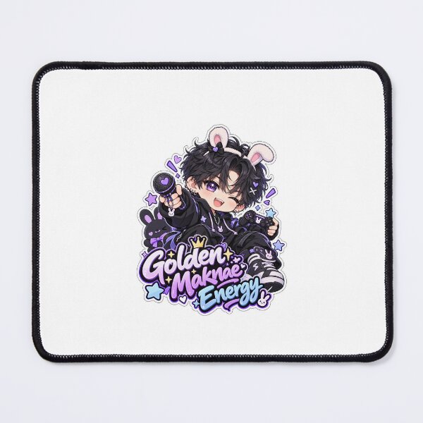 Item preview, Jungkook Inspired Golden Maknae Chibi Sticker | Cute Kpop Anime Fan Art | Bunny Idol Sticker designed and sold by CutePrintCorner.
