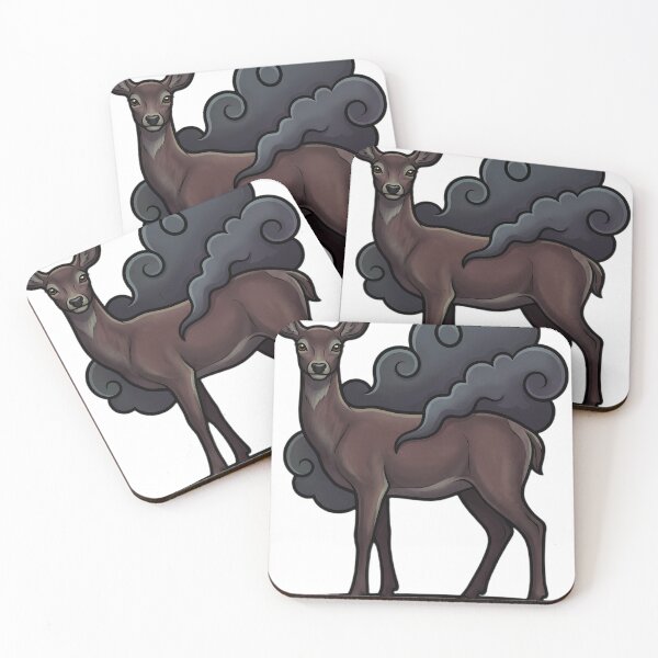 Item preview, Mystic Outlands — Red Deer Hind before a Solid Mist Wall designed and sold by IllumeInk.
