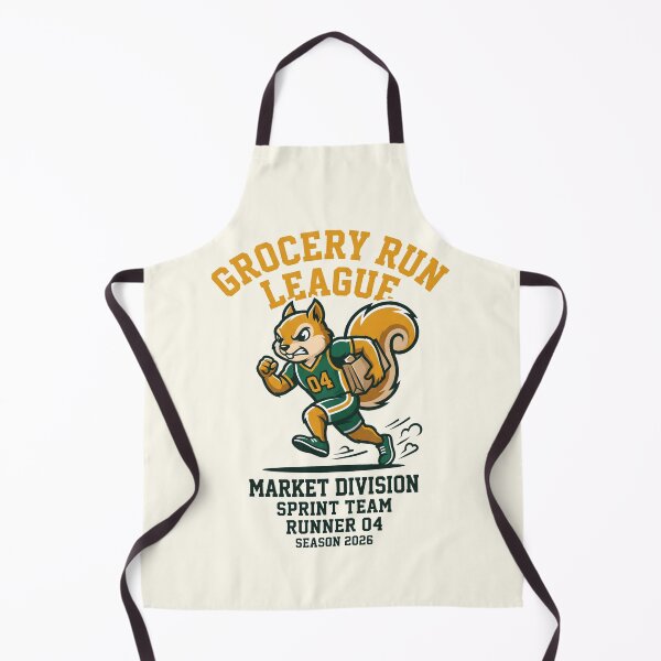 Item preview, Grocery Run League Sprinting Squirrel Shopping Humor designed and sold by SplashTastic.