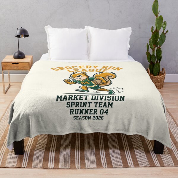 Item preview, Grocery Run League Sprinting Squirrel Shopping Humor designed and sold by SplashTastic.