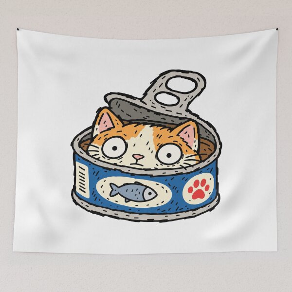 Item preview, Cat Hiding In Cat Food designed and sold by MonkiFlipp.