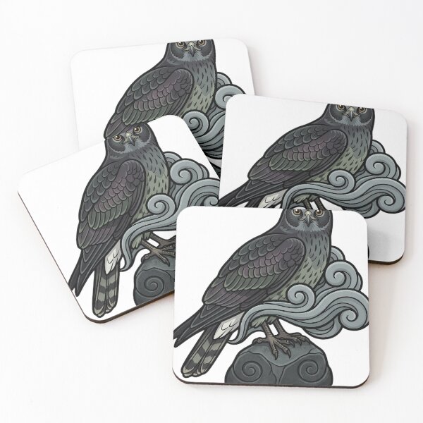 Item preview, Mystic Outlands — Hen Harrier on a Mist-wrapped Crag Stone designed and sold by IllumeInk.