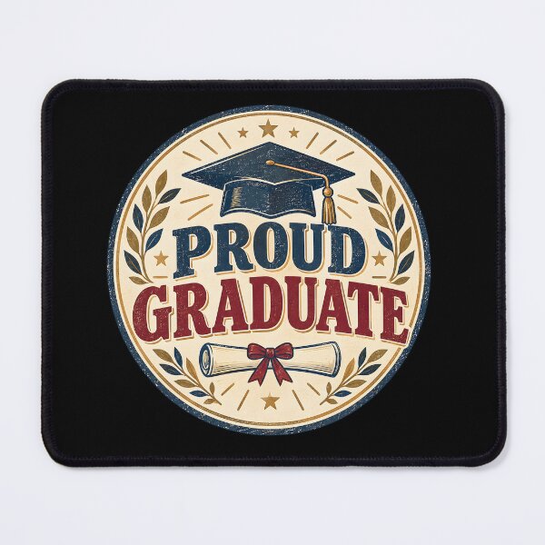 Item preview, Proud Graduate Retro Vintage Emblem Graduation Cap Diploma Gift designed and sold by MCV-Designs.