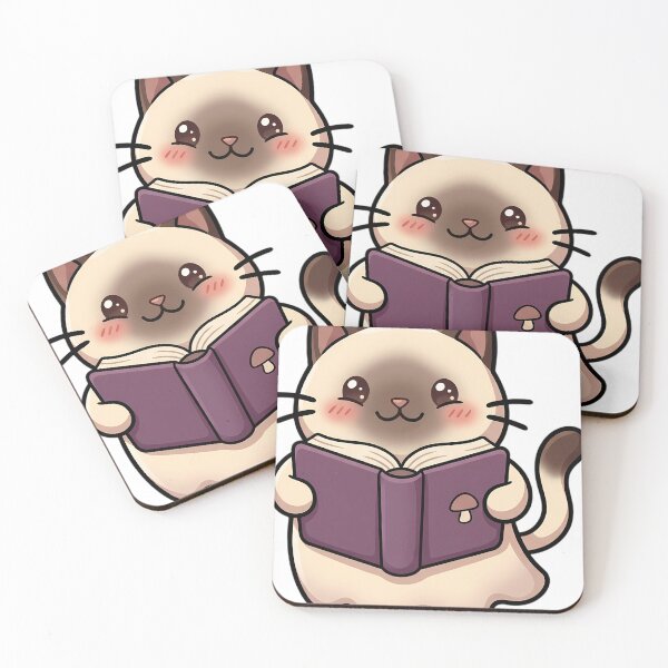 Item preview, Cute Ghost Siamese Cat Reading a Plum Storybook designed and sold by pumsquare.