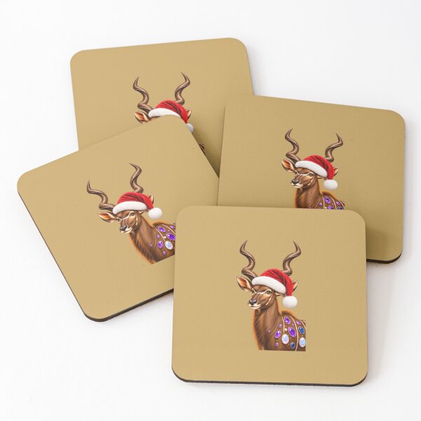 Item preview, Festive Kudu Christmas Animal Portrait designed and sold by annenambiro.