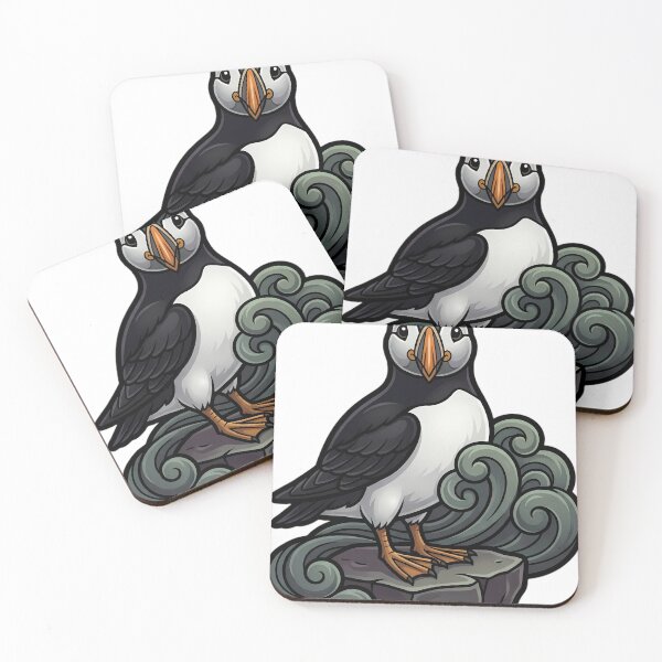Item preview, Mystic Outlands — Atlantic Puffin on a Mist-covered Rock Ledge designed and sold by IllumeInk.