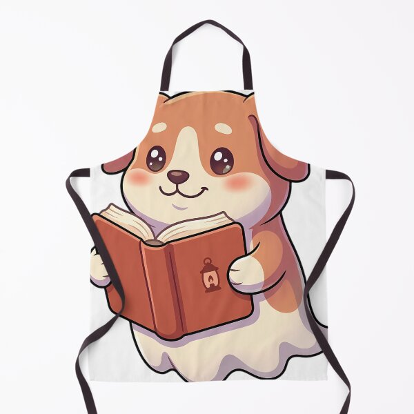 Item preview, Cute Ghost Shiba Inu Puppy Reading a Red Storybook designed and sold by pumsquare.