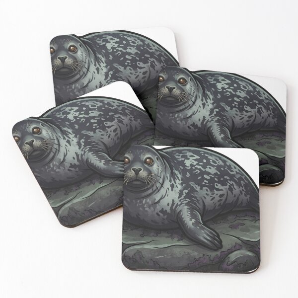 Item preview, Mystic Outlands — Grey Seal on a Low Sea Skerry designed and sold by IllumeInk.