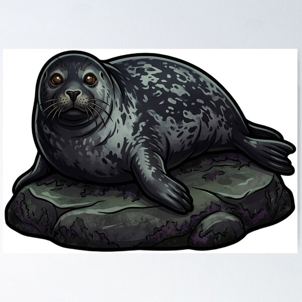 Item preview, Mystic Outlands — Grey Seal on a Low Sea Skerry designed and sold by IllumeInk.