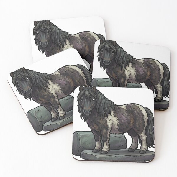 Item preview, Mystic Outlands — Shetland Pony beside a Fallen Standing Stone designed and sold by IllumeInk.
