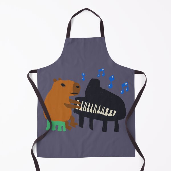 Item preview, Capybara Playing Piano  designed and sold by wildjellybeans.