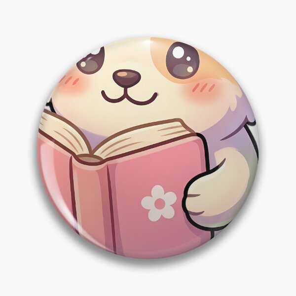 Item preview, Cute Ghost Pomeranian Puppy Reading a Pink Storybook designed and sold by pumsquare.