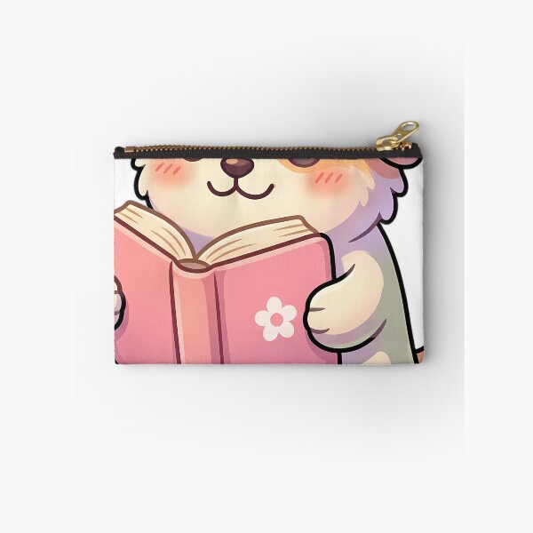 Item preview, Cute Ghost Pomeranian Puppy Reading a Pink Storybook designed and sold by pumsquare.
