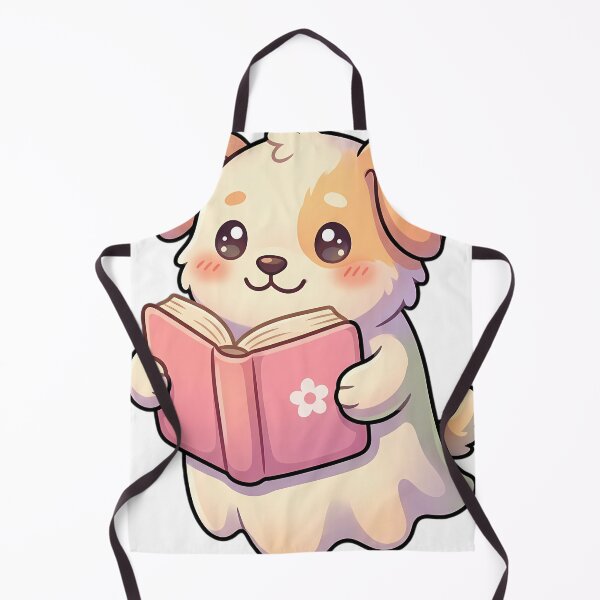 Item preview, Cute Ghost Pomeranian Puppy Reading a Pink Storybook designed and sold by pumsquare.