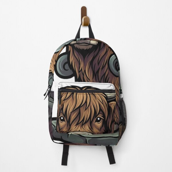 Item preview, Mystic Outlands — Highland Cattle Calf in a Solid Mist Hollow designed and sold by IllumeInk.