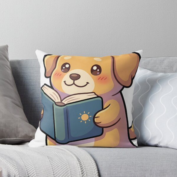 Item preview, Cute Ghost Golden Retriever Puppy Reading a Blue Storybook designed and sold by pumsquare.