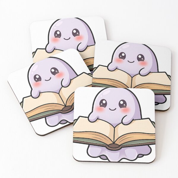 Item preview, Cute Tiny Ghost Peeking Out of an Open Storybook designed and sold by pumsquare.