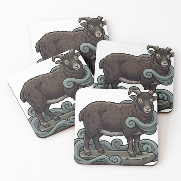Item preview, Mystic Outlands — Soay Sheep beside a Solid Mist Wave designed and sold by IllumeInk.