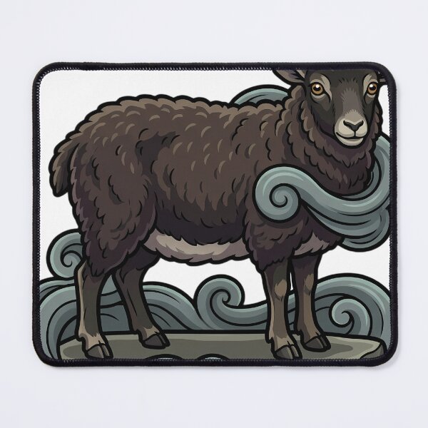 Item preview, Mystic Outlands — Soay Sheep beside a Solid Mist Wave designed and sold by IllumeInk.