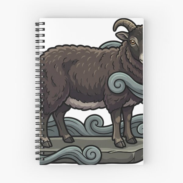 Item preview, Mystic Outlands — Soay Sheep beside a Solid Mist Wave designed and sold by IllumeInk.