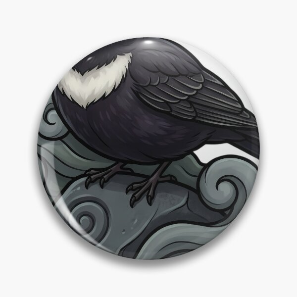 Item preview, Mystic Outlands — Ring Ouzel on a Mist-wrapped Boulder designed and sold by IllumeInk.