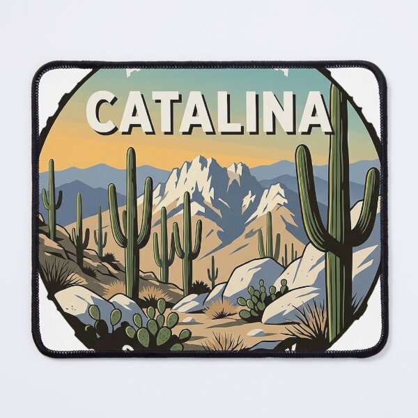 Item preview, Catalina State Park Arizona Saguaro Round Badge Sticker designed and sold by DetourDgn.
