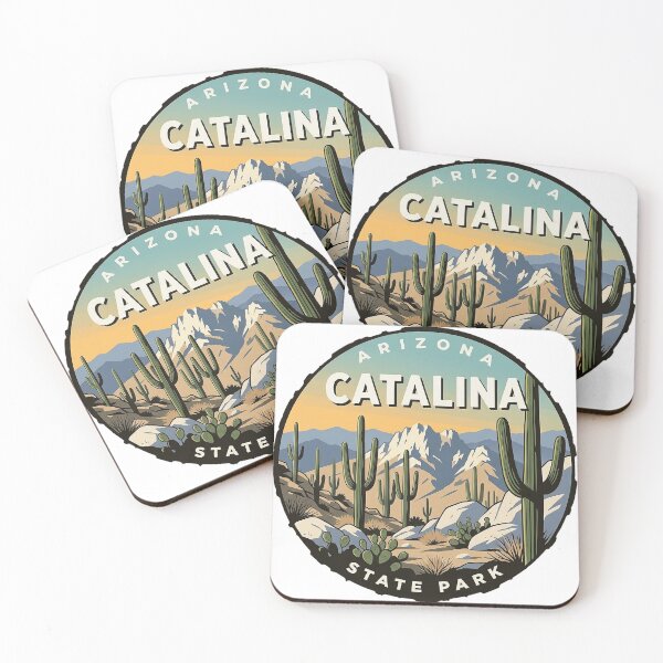 Item preview, Catalina State Park Arizona Saguaro Round Badge Sticker designed and sold by DetourDgn.