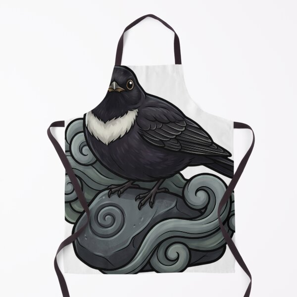 Item preview, Mystic Outlands — Ring Ouzel on a Mist-wrapped Boulder designed and sold by IllumeInk.