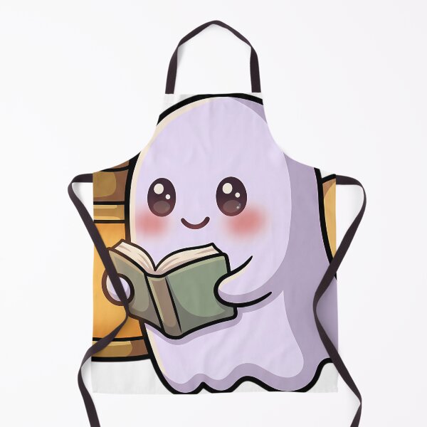 Item preview, Cute Tiny Ghost Reading by a Lantern Under a Crescent Moon designed and sold by pumsquare.