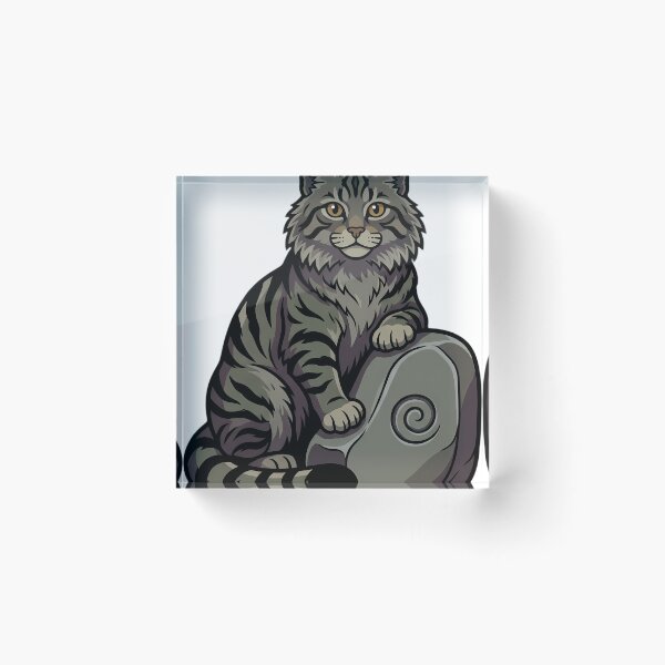 Item preview, Mystic Outlands — Scottish Wildcat at a Fallen Chapel Stone designed and sold by IllumeInk.