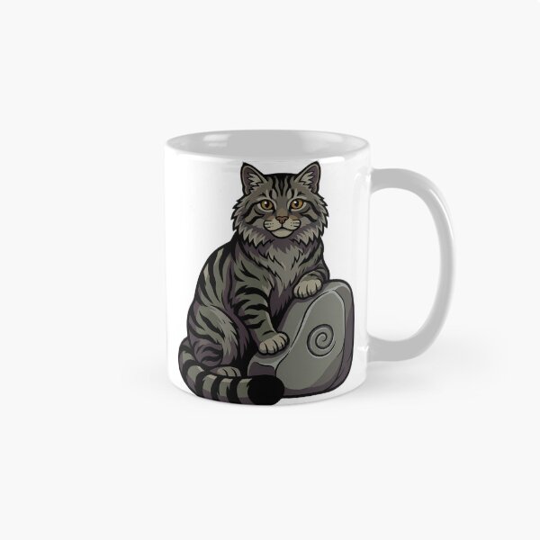 Item preview, Mystic Outlands — Scottish Wildcat at a Fallen Chapel Stone designed and sold by IllumeInk.