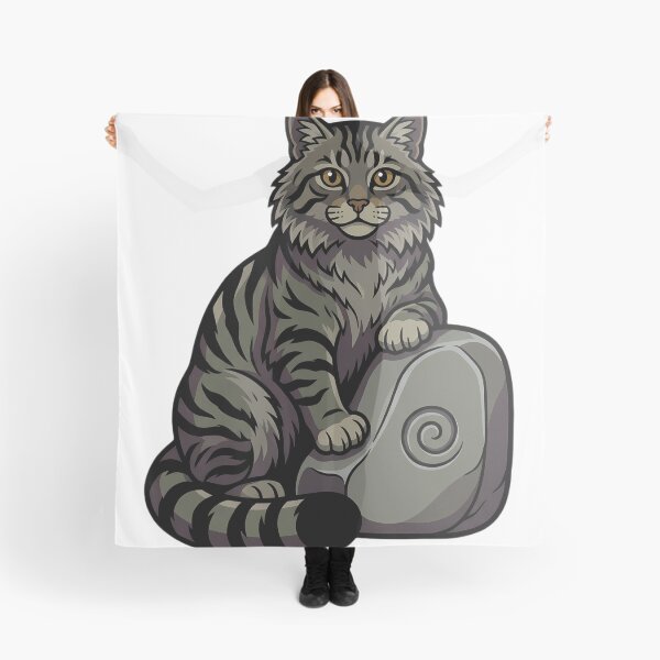 Item preview, Mystic Outlands — Scottish Wildcat at a Fallen Chapel Stone designed and sold by IllumeInk.