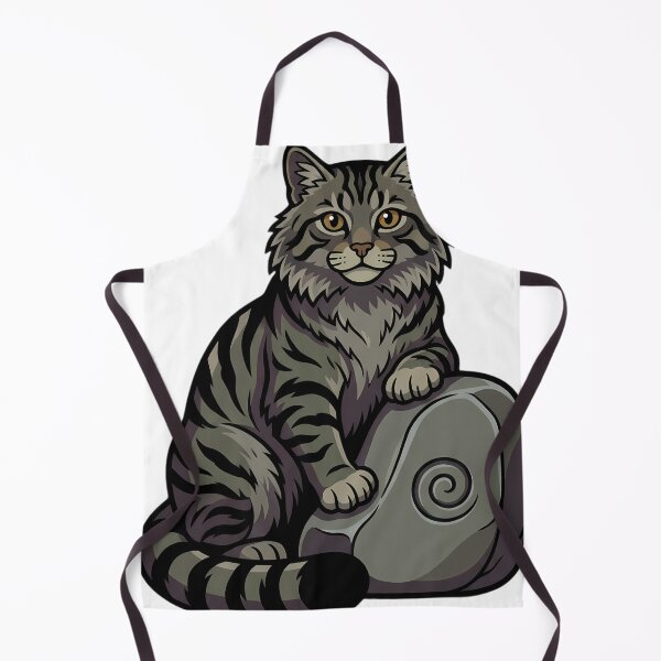 Item preview, Mystic Outlands — Scottish Wildcat at a Fallen Chapel Stone designed and sold by IllumeInk.