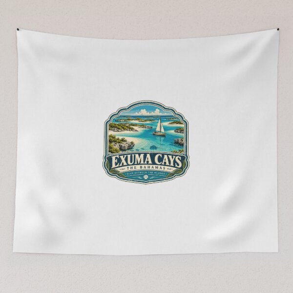 Item preview, Exuma Cays The Bahamas Blue Between The Islands Caribbean Travel Island Vacation designed and sold by Star3NowForMe.