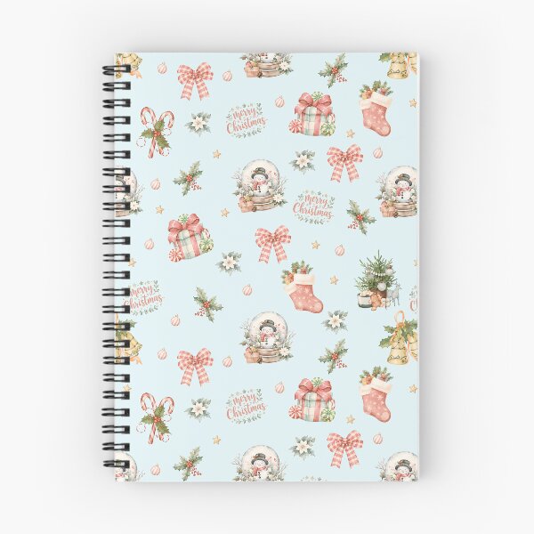 Item preview, Pastel Christmas Snow Globes, Bows & Gifts – Whimsical Holiday Pattern designed and sold by PaperyAndInk.