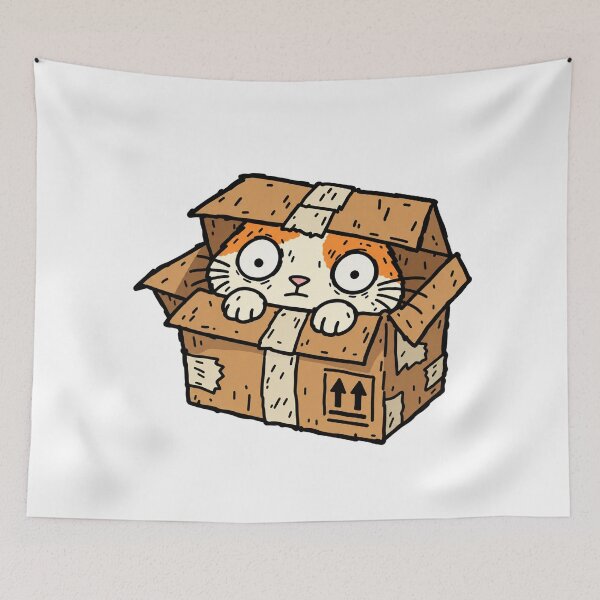 Item preview, Cat Hiding In A Box designed and sold by MonkiFlipp.