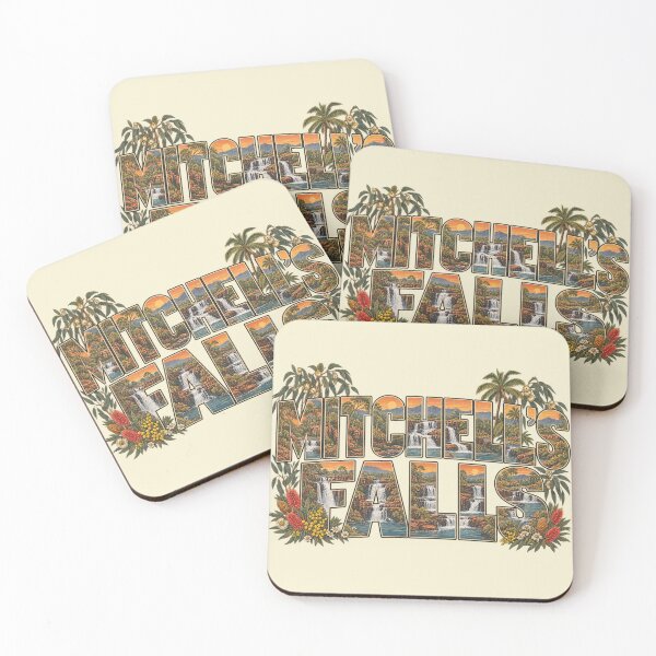 Item preview, Hiking Mitchells Falls Kimberley Vintage Waterfall Travel Art designed and sold by Yellowriversss.