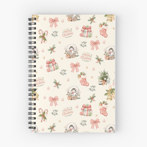Item preview, Pastel Christmas Snow Globes, Bows & Gifts – Whimsical Holiday Pattern designed and sold by PaperyAndInk.