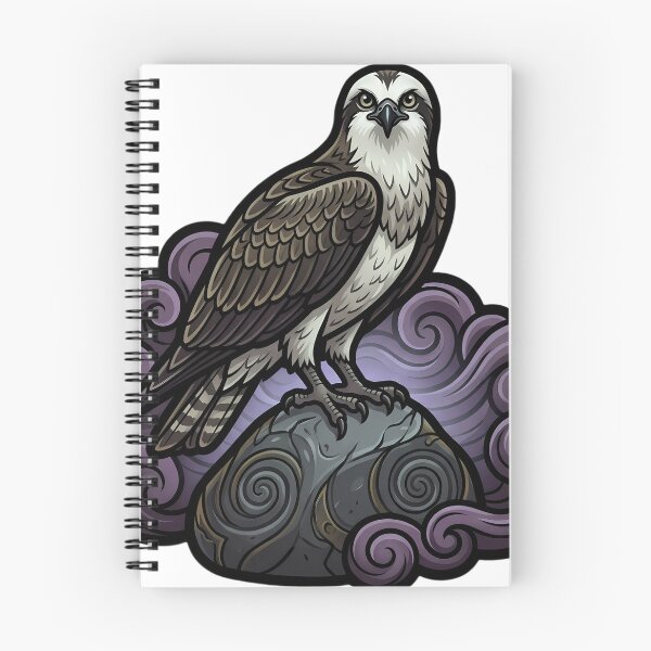 Item preview, Mystic Outlands — Osprey at a Loch Stone with a Solid Water Curl designed and sold by IllumeInk.